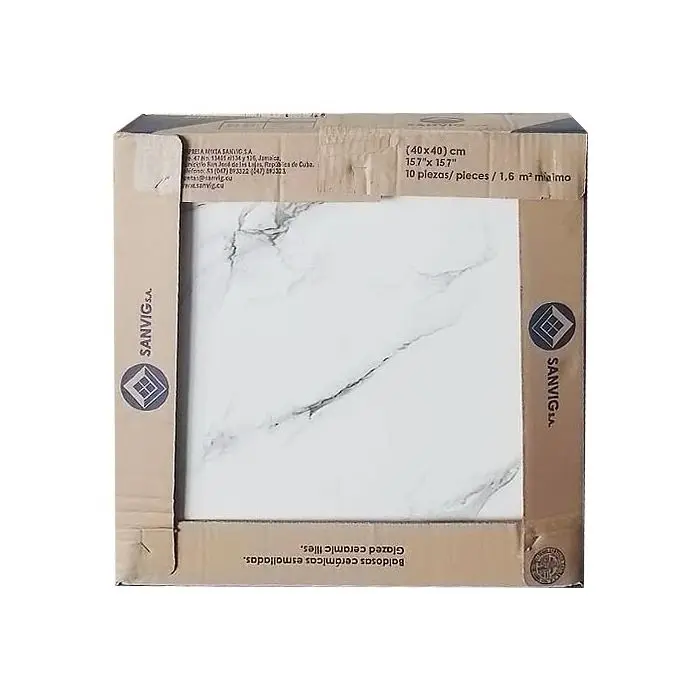 Ceramic Stoneware Floor Tile Marble Beta Beige, matt base (400x400x8mm), 1.6m2 box